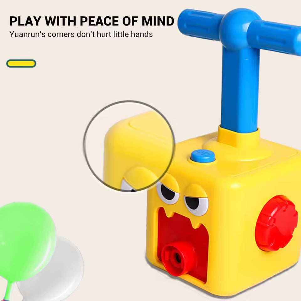 Balloon Powered Car Toy for Kids – Fun STEM Inertia Press Racer