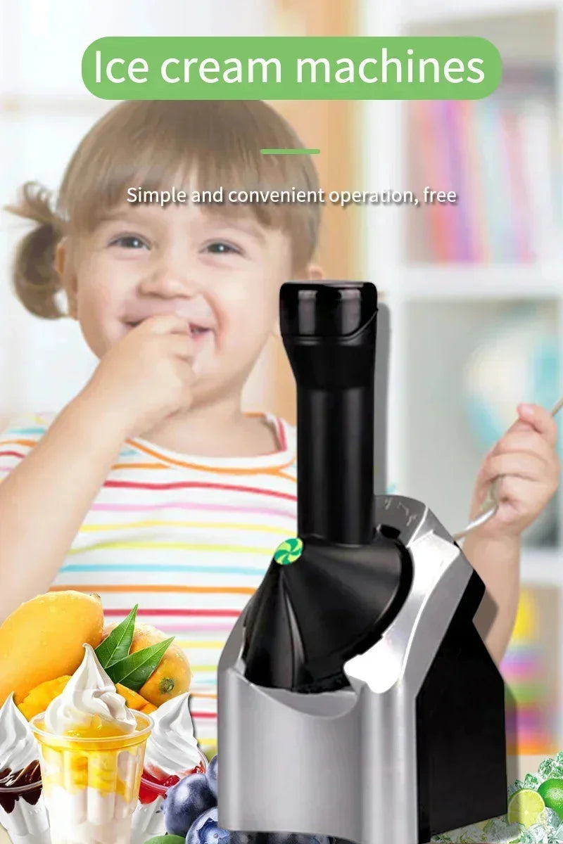 Healthy Frozen Fruit Ice Cream Maker – Natural Soft Serve Machine for Kids & Family