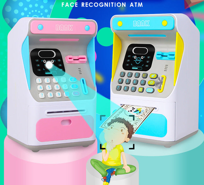 Smart ATM Piggy Bank: Face Recognition, Password Safe & Auto Bill Scroller Toy