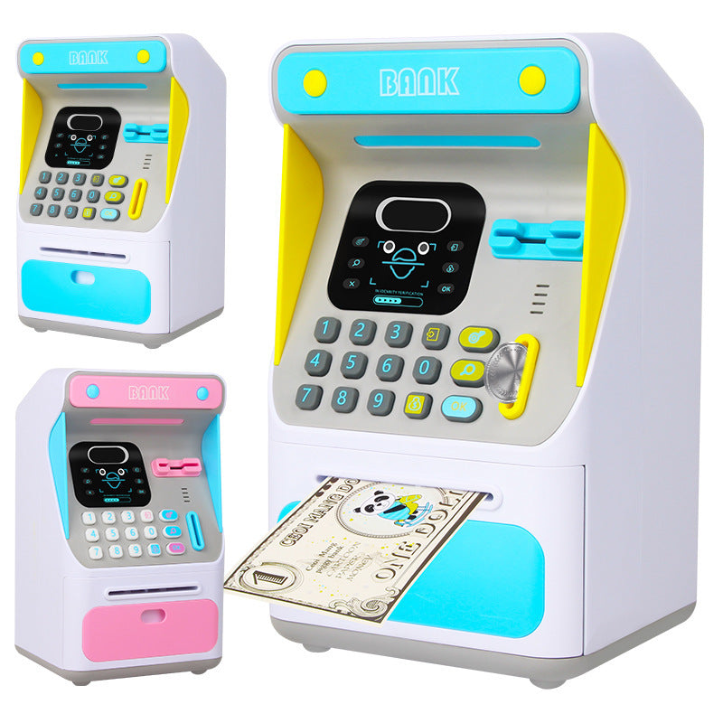 Smart ATM Piggy Bank: Face Recognition, Password Safe & Auto Bill Scroller Toy