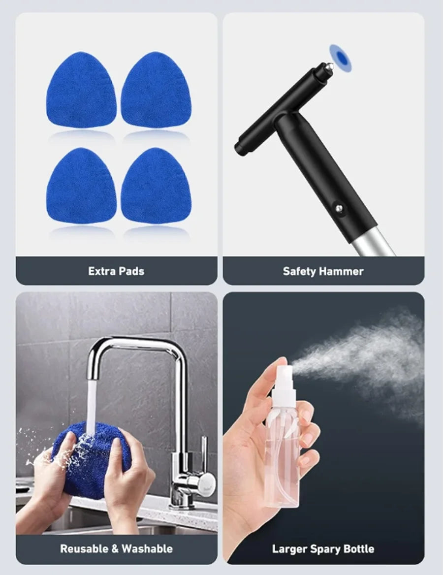 Extendable Microfiber Car Cleaning Brush – Windshield Defrost, Defog & Snow Removal Tool