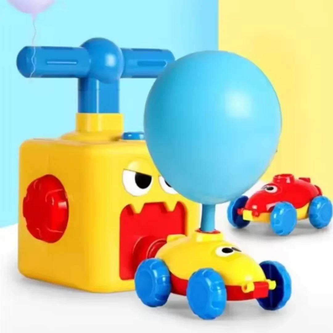 Balloon Powered Car Toy for Kids – Fun STEM Inertia Press Racer