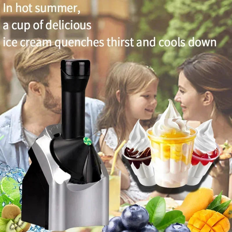 Healthy Frozen Fruit Ice Cream Maker – Natural Soft Serve Machine for Kids & Family