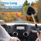 Extendable Microfiber Car Cleaning Brush – Windshield Defrost, Defog & Snow Removal Tool