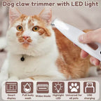 Rechargeable Waterproof Dog & Cat Foot Hair Trimmer with LED Light