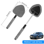 Extendable Microfiber Car Cleaning Brush – Windshield Defrost, Defog & Snow Removal Tool