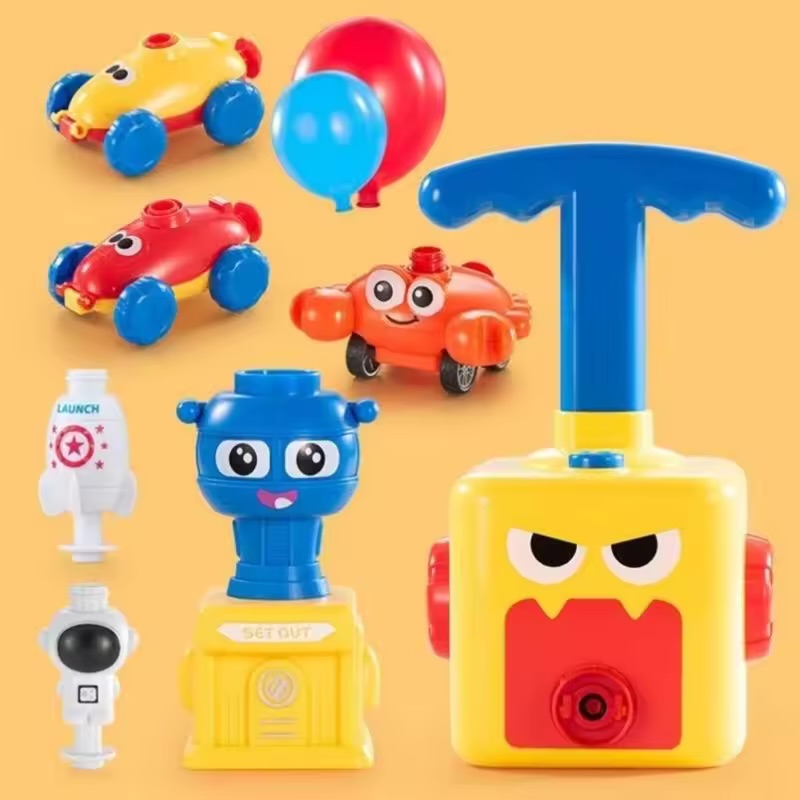 Balloon Powered Car Toy for Kids – Fun STEM Inertia Press Racer
