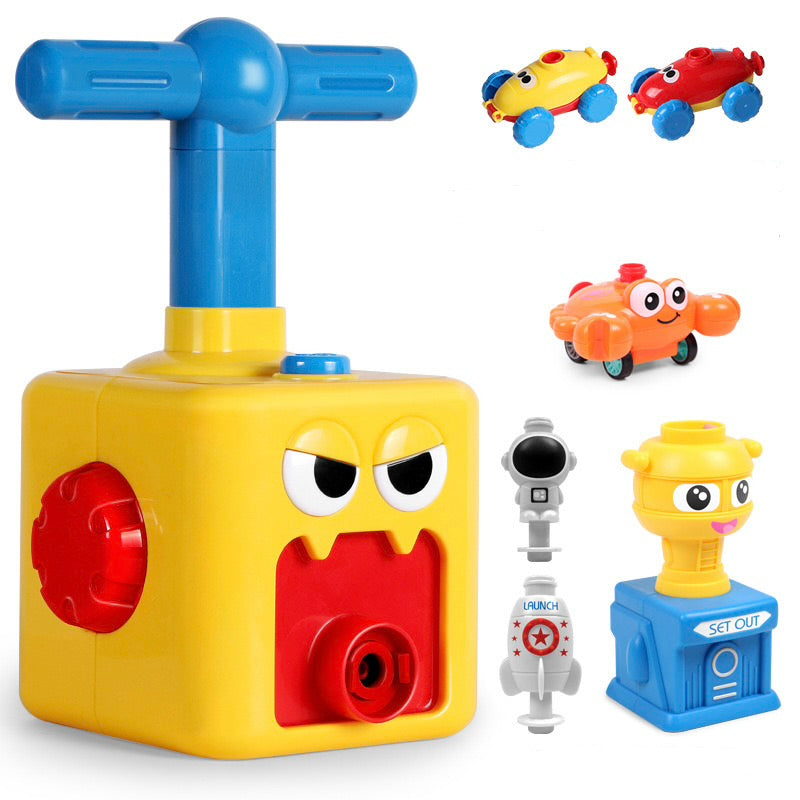 Balloon Powered Car Toy for Kids – Fun STEM Inertia Press Racer
