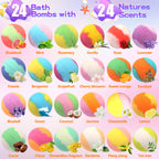 Kids Bath Bomb Set with Surprise Toy & Light-Up Doll Ball
