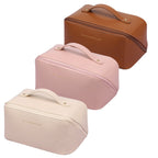 PU Leather Makeup Bag – Large Capacity Travel Cosmetic Organizer