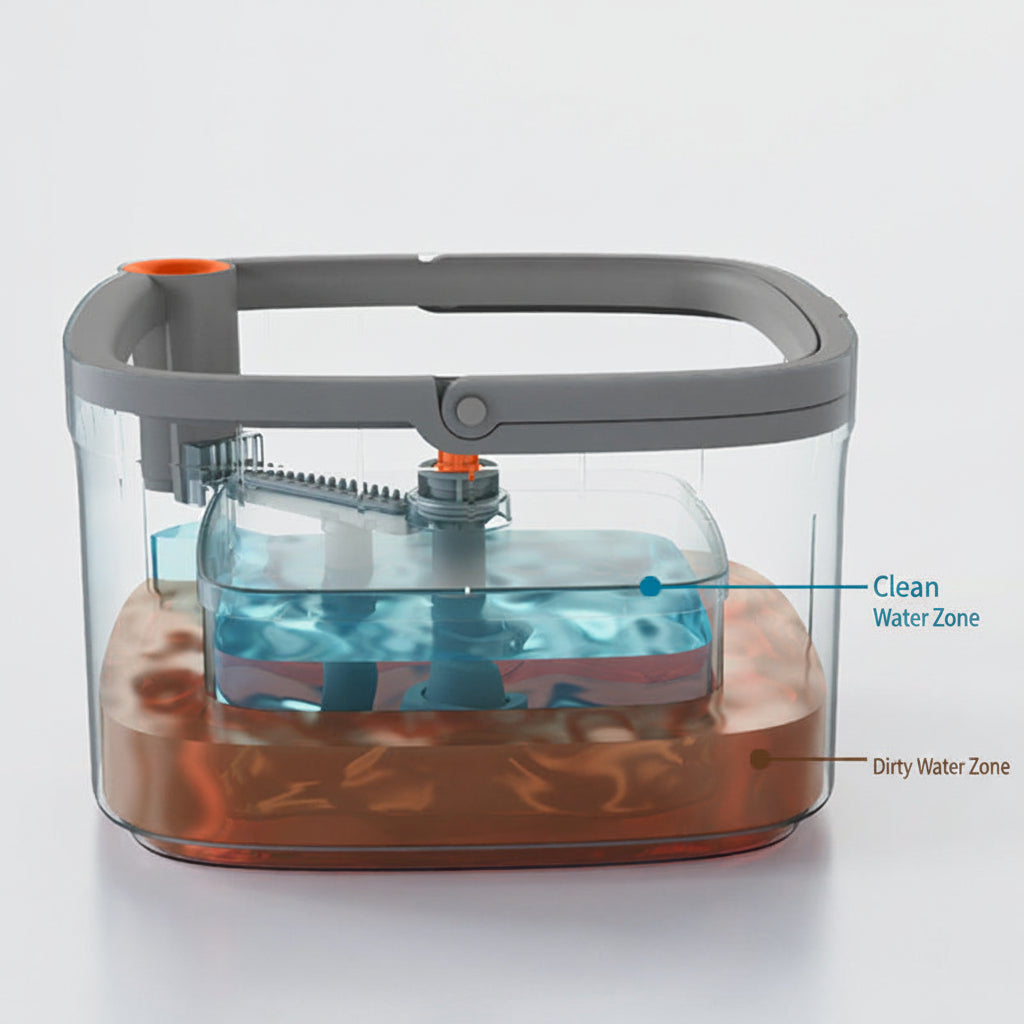 Square Spin Mop Bucket Set