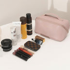 PU Leather Makeup Bag – Large Capacity Travel Cosmetic Organizer