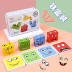 Cube Face Changing Building Blocks