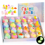 Kids Bath Bomb Set with Surprise Toy & Light-Up Doll Ball