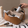 PU Leather Makeup Bag – Large Capacity Travel Cosmetic Organizer